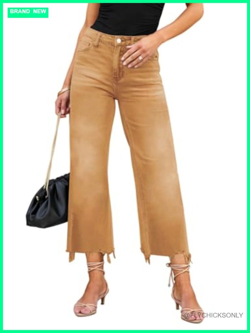 High Waisted Flare Jeans Womens Stretchy Denim Bell Bottom Crop Pants